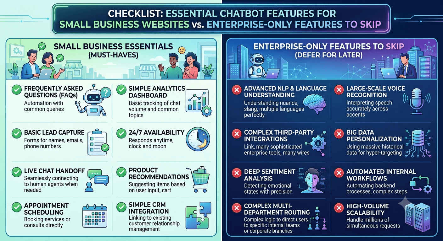 Blog - What features should a small business actually look for in a website chatbot?